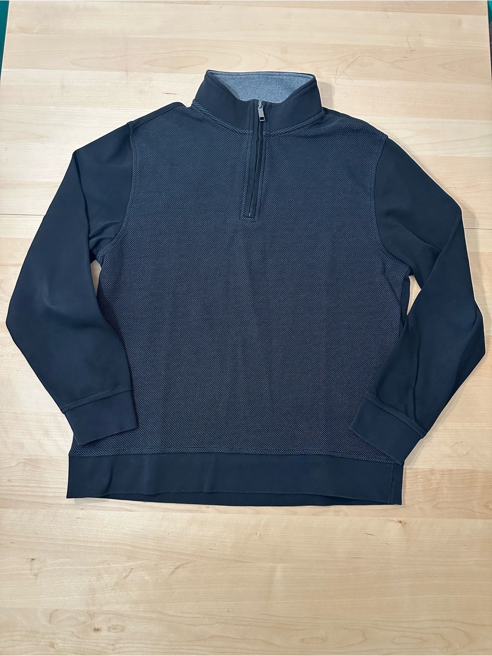 Ted Baker Men's Black Quarter-Zip Knit Pullover